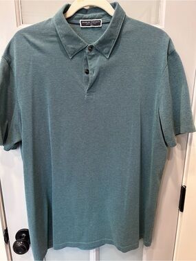 Charles Tyrwhitt Teal Green Short-Sleeve Polo